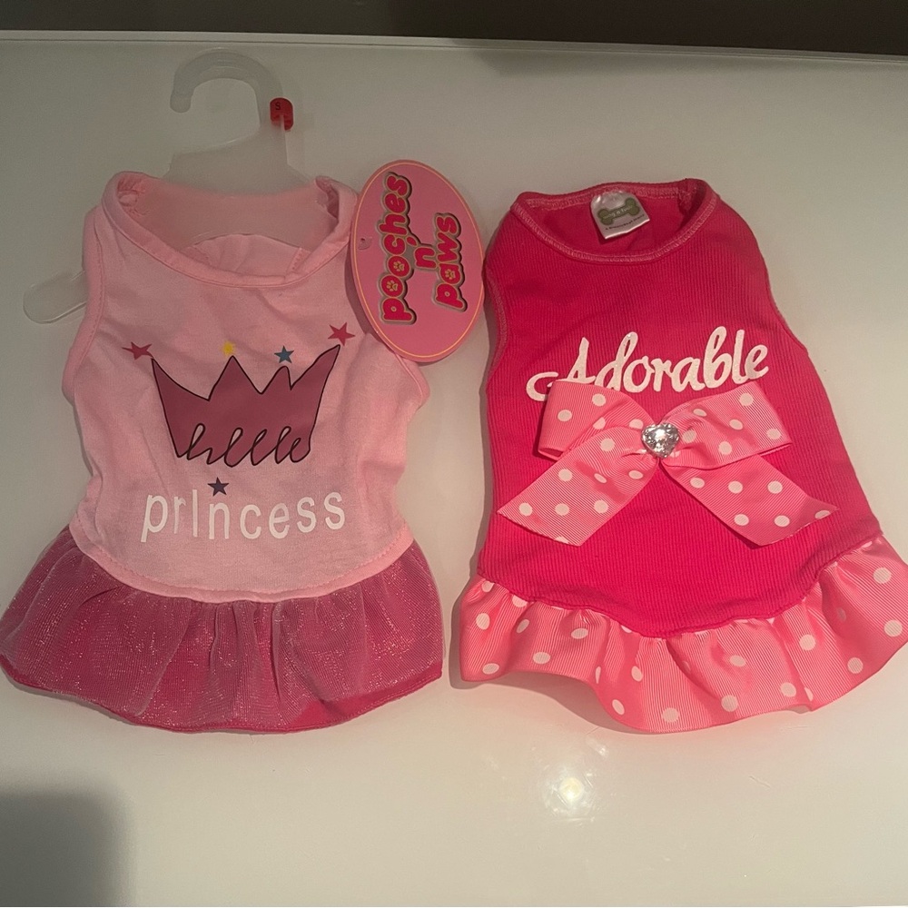 Pink and Hot Pink Dog Dresses